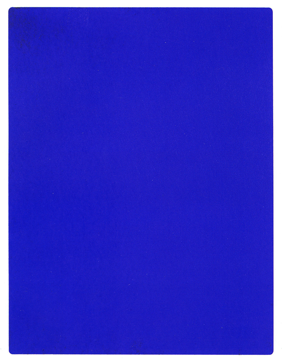 Ένα από τα πολλά έργα που ζωγράφισε ο Yves Klein International Klein Blue «Διεθνές Μπλε Κλάιν» (IKB 191) (1962) PHOTO WIKIPEDIA