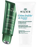 Masque Crème Fraîche® de Βeauté - Μάσκα που ξεδιψά και ανακουφίζει όλους τους τύπους επιδερμίδας ή Nuxuriance® Ultra Masque Roll-On Repulpant.