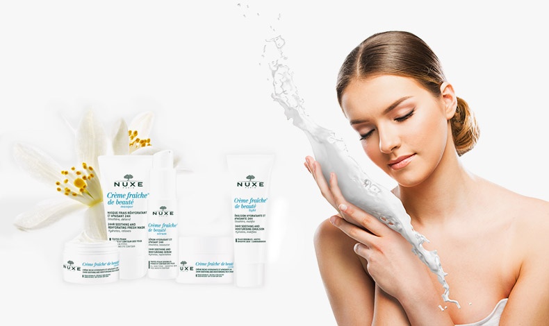 Η σειρά 24ωρης ενυδάτωσης Crème Fraîche®, με φυτικούς γαλακτώδεις χυμούς και λευκά άνθη, ξεδιψάει, καταπραϋνει και αναζωογονεί την αφυδατωμένη επιδερμίδα, χωρίς parabens