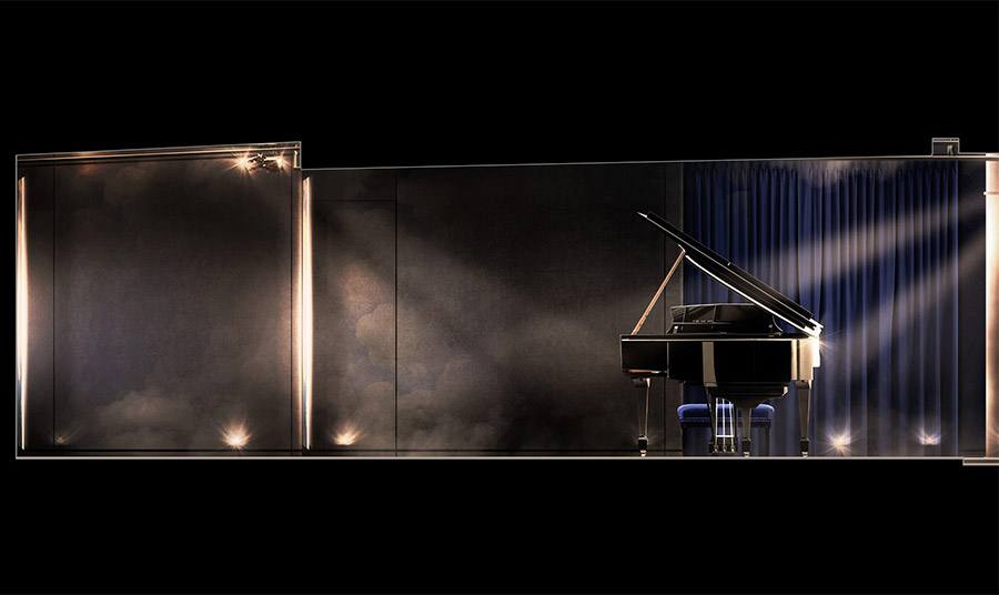 Εμπνευσμένο από παριζιάνικα καμπαρέ όπως το Lido, το αμφιθέατρο Le Cabaret συνδυάζει την κλασική κομψότητα με την προηγμένη τεχνολογία σκηνής, διαθέτοντας εκλεπτυσμένο φωτισμό, ήχο και ευρύχωρα, άνετα καθίσματα