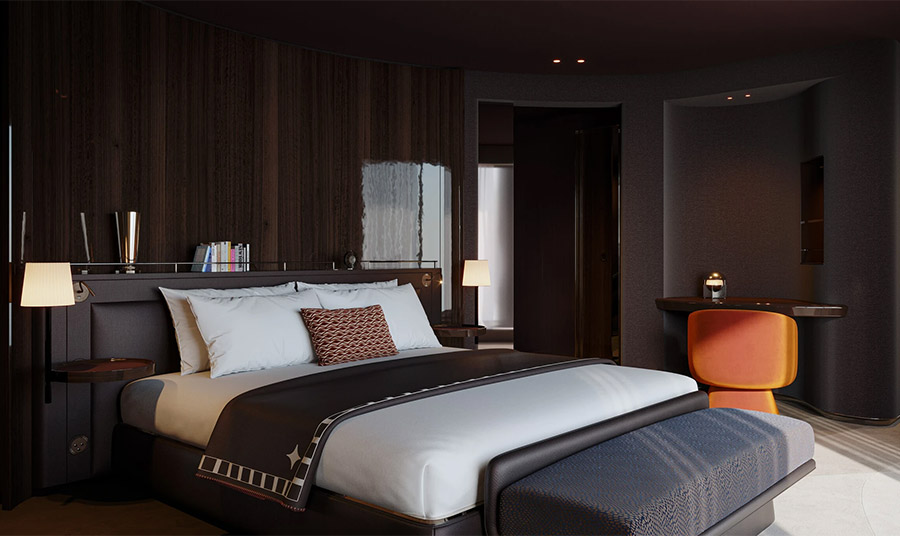 Εμπνευσμένη από τον άνεμο της ερήμου, η σουίτα Scirocco αποπνέει κομψότητα και πολυτέλεια. Αυτή η σουίτα δύο υπνοδωματίων διαθέτει κομψή επίπλωση, απαλό φωτισμό, ευρύχωρο σαλόνι και ιδιωτική βεράντα