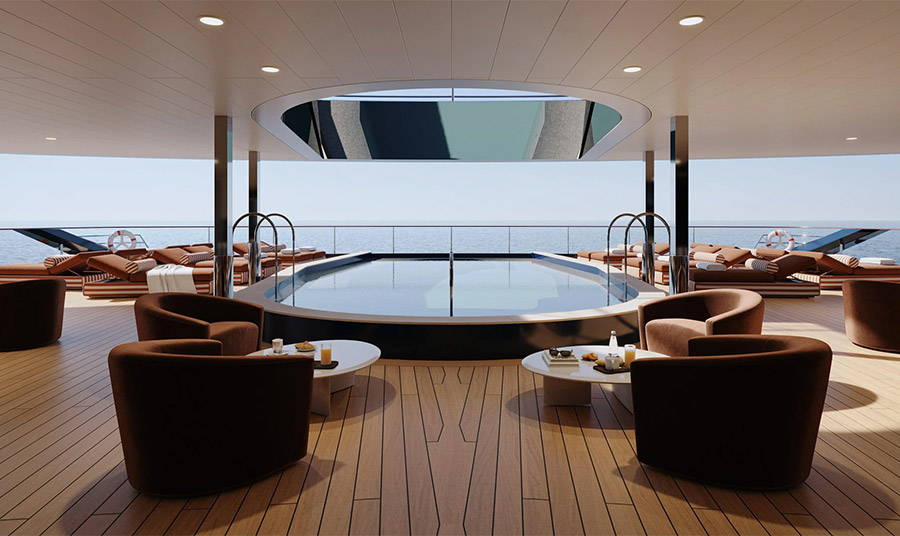 Η θάλασσα είναι ο συνεχής σύντροφός σας, προσφέροντας μια σπάνια αίσθηση χώρου, ελευθερίας και ηρεμίας, όπως στον χώρο της πισίνας