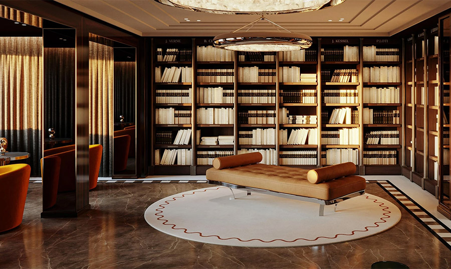 Η Βιβλιοθήκη διαθέτει 1.500 προσεκτικά επιλεγμένα βιβλία για μια λογοτεχνική απόδραση