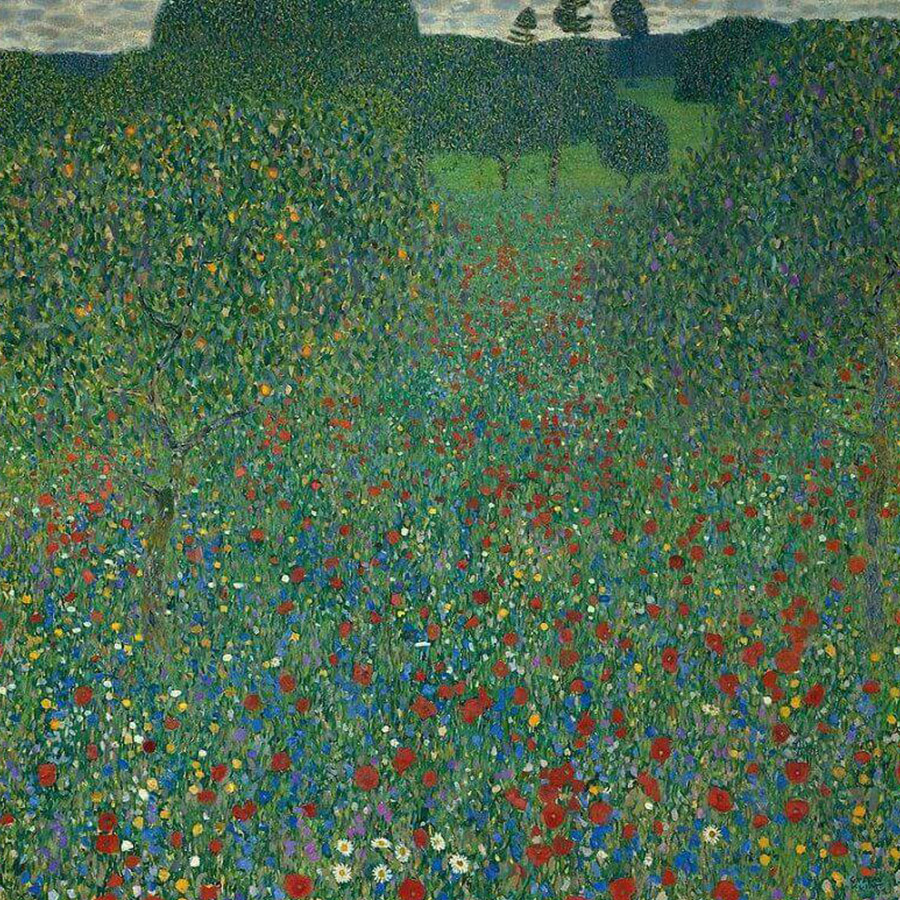 «Λιβάδι με παπαρούνες» (Mohnfeld) Gustav Klimt, 1907 PHOTO WIKIMEDIA.ORG