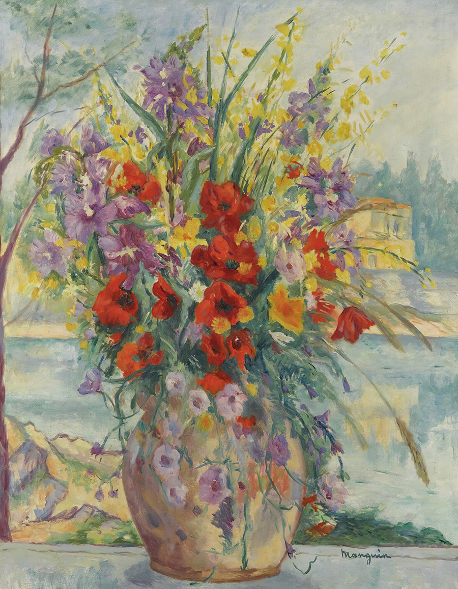 «Αγριολουλούδα» (Fleurs des champs), Henri Manguin, 1940 PHOTO artvee.com