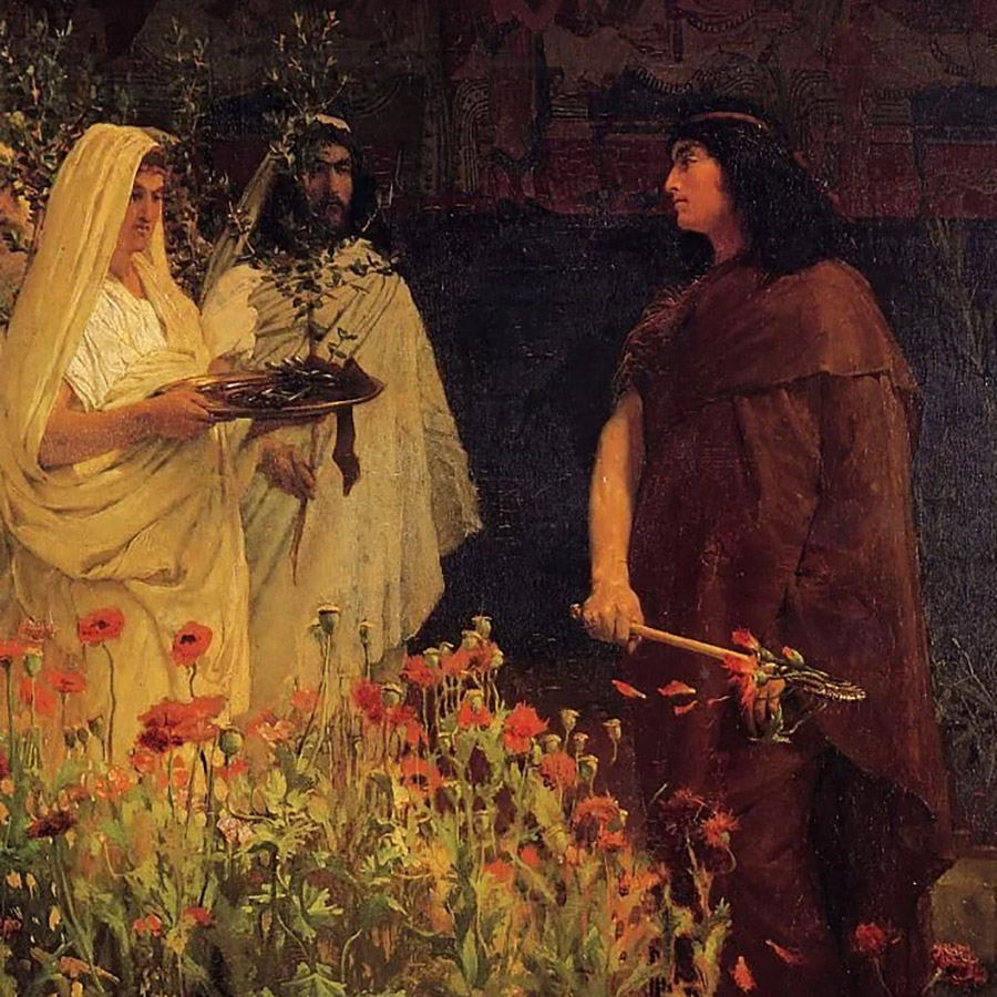 Ο πίνακας «Superbus Tarquinius» του Lawrence Alma-Tadema, που απεικονίζει τον βασιλιά να σαρώνει τα ψηλότερα κεφάλια παπαρούνες PHOTO WIKIMEDIA