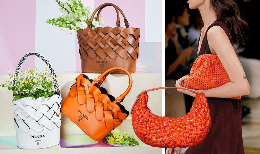 Η Miuccia Prada «έπλεξε» λωρίδες δέρματος σε υπέροχες τσάντες με διάφορα χρώματα, μεγέθη και σχήματα // Η Bottega Veneta πρότεινε μία πλειάδα από πλεκτές τσάντες με διαφορετικές πλέξεις και υλικά εντυπωσιάζοντας