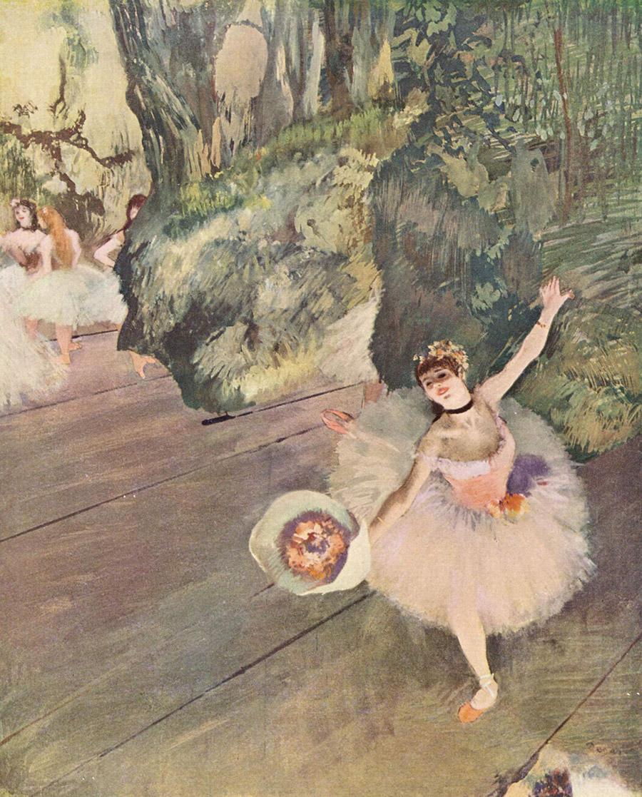 Dancer with a bouquet of flowers Edgar Degas 1878 PHOTO WIKIPEDIA