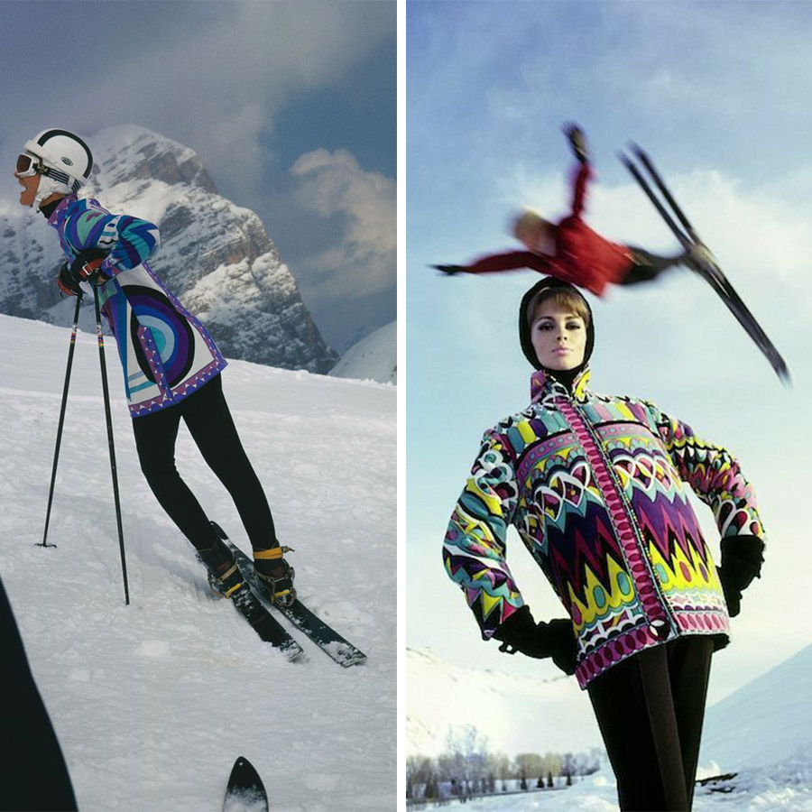 O Emilio Pucci και η δημιουργία κομψών και πολύχρωμων ρούχων σκι PHOTOS VIA PINTEREST 