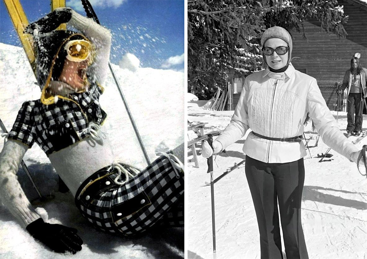 Xιονοδρομικό στυλ από τον οίκο Courreges PHOTO VIA PINTEREST // H πριγκίπισσα Γκρέις Κέλλι στις Άλπεις PHOTO TUMBLIR