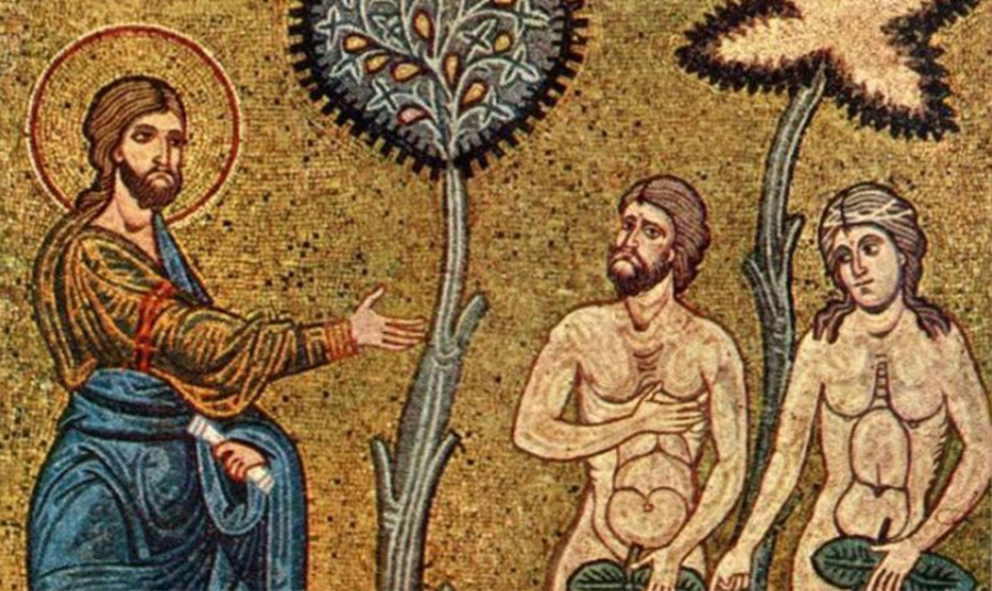 Στη Βίβλο ένα είναι το φρούτο με τις περισσότερες αναφορές: το σύκο αλλά και η συκιά. Υπάρχουν 44 στίχοι στους οποίους αναφέρεται. Στη φωτογραφία, Μωσαϊκό με τον Αδάμ και την Εύα στον Καθεδρικό ναό Monreale στο Παλέρμο της Σικελίας PHOTO CHRISTIAN ICONOGRAPHY