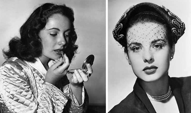 Η Ελίζαμπεθ Τέιλορ με τα θηλυκά χείλη στα μέσα της δεκαετίας του ’40 // Η ηθοποιός Jean Peters είχε τα πιο ποθητά χείλη για φίλημα στο Χόλιγουντ στο τέλος της δεκαετίας του ’40 και το ’50
