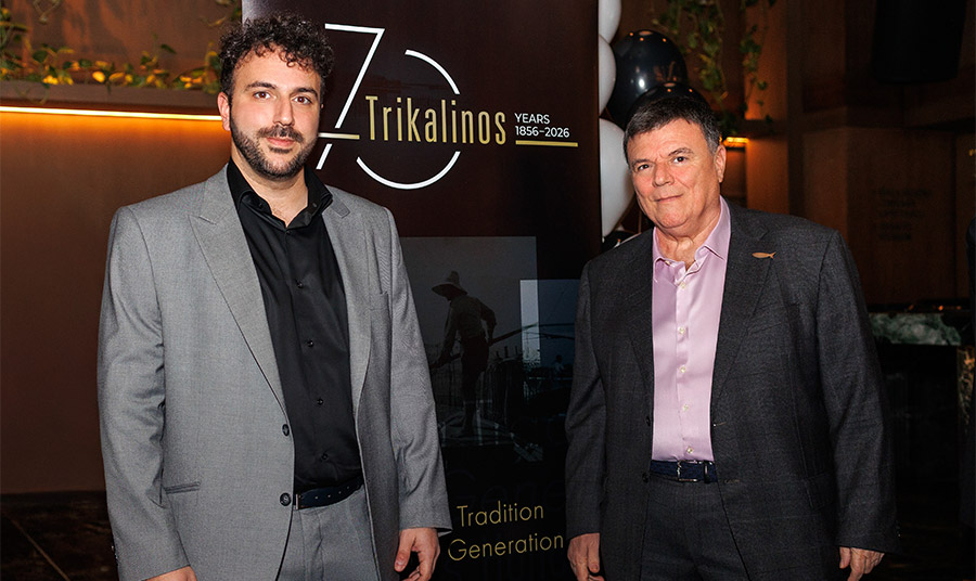 Ο Διευθύνων Σύμβουλος της εταιρείας, Παναγιώτης Τρικαλινός και Ζαφείρης Τρικαλινός, Πρόεδρος της Τρικαλινός Α.Ε., στην εκδήλωση για τον εορτασμό των 170 χρόνων
