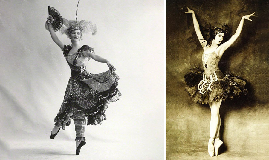 Για την πρεμιέρα του The Firebird το 1910, η Tamara Karsavina // Τα Ρώσικα μπαλέτα έφεραν επανάσταση και σχεδίασαν κοστούμια που απηχούσαν τα θέματα των μπαλέτων