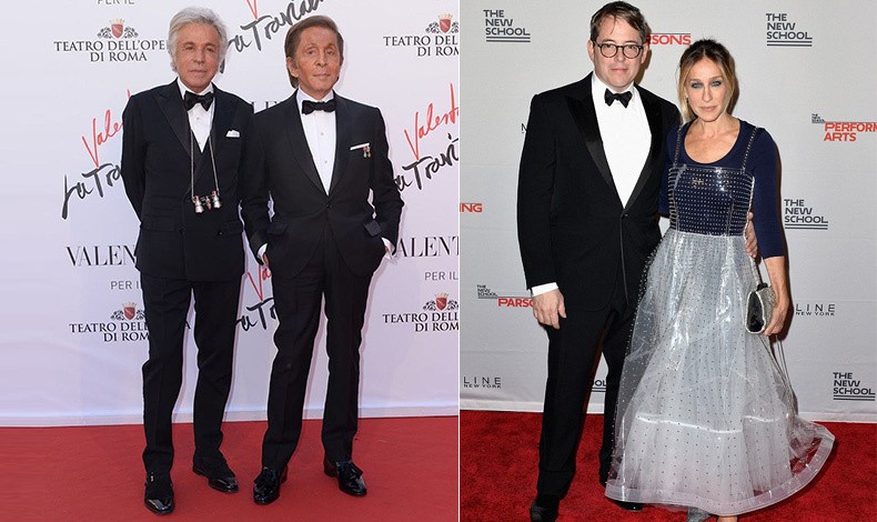 O μετρ με τον σύντροφό του, Giancarlo Giammetti (φωτό: Valentino Instagram) // H Sarah-Jessica Parker με σύνολο Valentino (φωτό: Valentino Instagram)