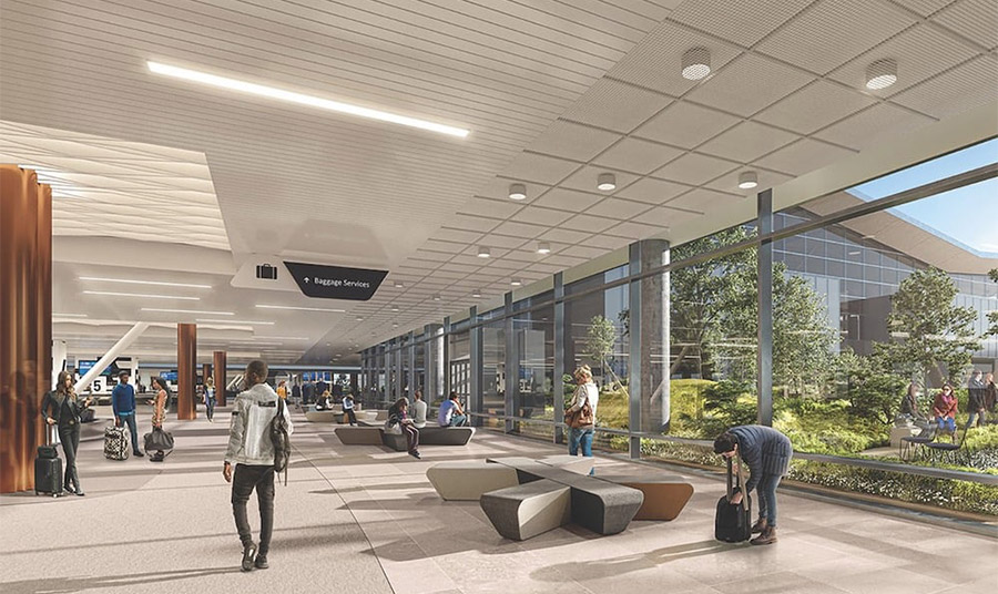 Ο νέος τερματικός σταθμός στο Διεθνές Αεροδρόμιο του Πίτσμπουργκ PHOTO PITTSBURGH INTERNATIONAL AIRPORT