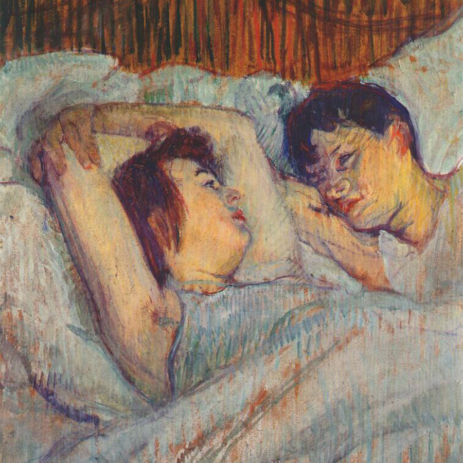 Au Lit , Henri Toulouse Lautrec 1892 PHOTO WIKIPEDIA