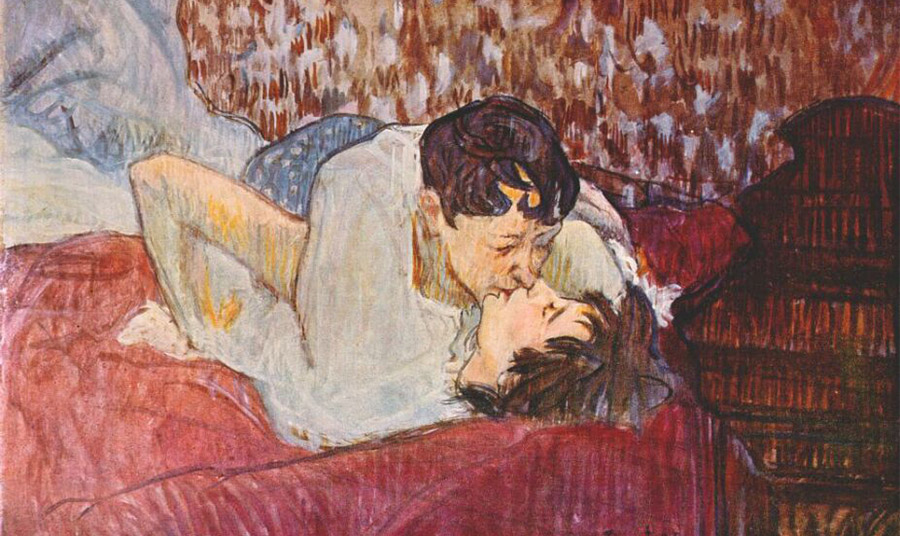 Au lit le baiser, Henri Toulouse Lautrec 1892  PHOTO WIKIPEDIA